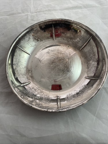 Antique silver plated etched - antique,