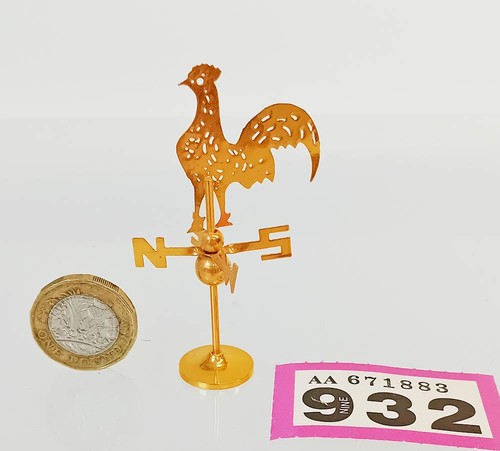 Dolls house brass cockerel - dolls,