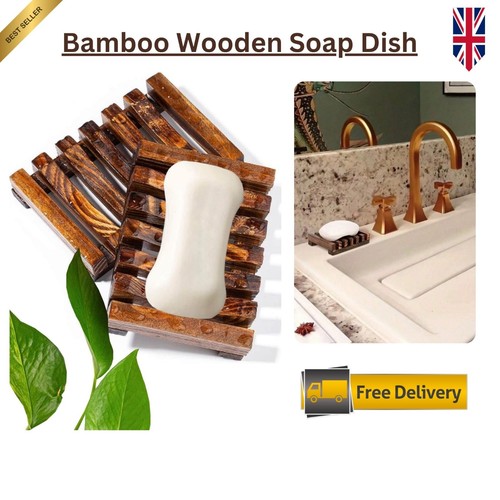 Bamboo wooden soap dish - soap,