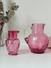 Vintage Cranberry Glass Jugs