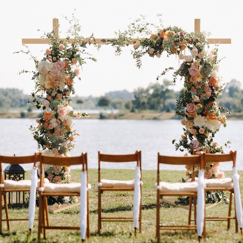 Rustic square wooden wedding - square,