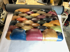 Real Leather chesterfield footstool (multiple Colours Available)