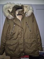 Zara Women's Green Parker Coat