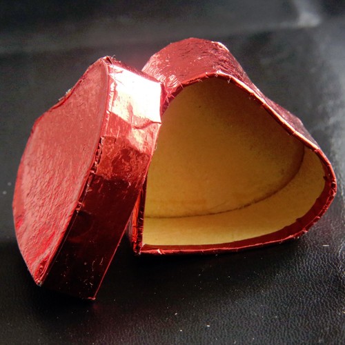 Small shiny red heart shaped - heart,