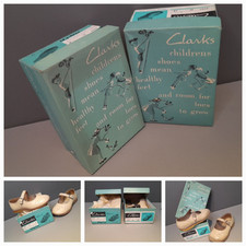 Vintage CLARKS Childrens Shoe Box Film Props Bundle Worn Shoes Included 