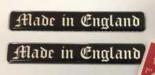 2 x 'Made in England' Stickers Super Shiny Domed Finish - Old London Font