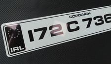 Pair of Metro Style Custom Made Ireland Number Plates Road Black