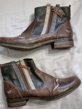 MUSTANG LADIES / UNISEX BROWN / BLACK SIZE 40 ANKLE BOOTS