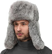 Valpeak Mens Fur Hat Rabbit