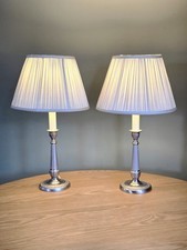 Pair Of Laura Ashley Candlestick Style Lamps With Shades