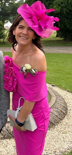 Kevan jon fuchsia off shoulder - fuchsia,