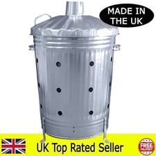 INCINERATOR  90L FAST BURNER HEAVY GAUGE WITH  HOLES ALL THE WAY UP