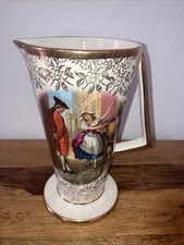 Sudlow's Burslem Vintage Ceramic Jug, Lustrewear Trim 22cm Tall