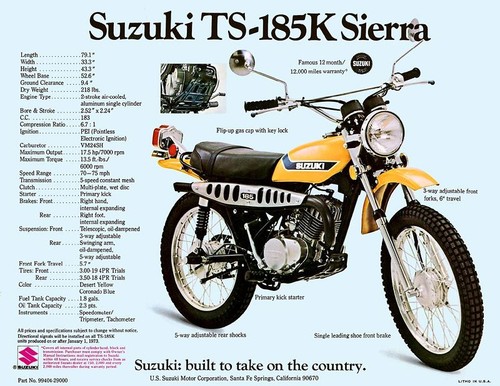 1973 suzuki 185k sierra - 1973, ts-185k