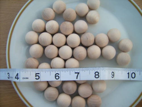 20x wood balls turned wooden - 20x, balls.