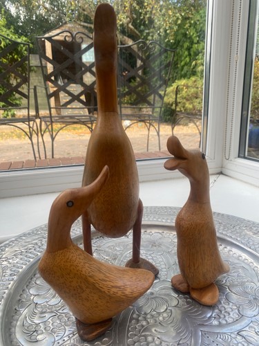 Carved wooden duck goose - wooden, duck/goose