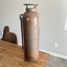 Brass Copper Guardene Fire Extinguisher Soda PYRENE Empty Home Decor