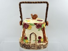 WADE HEATH GARDEN WALL BISCUIT BARREL  VINTAGE ART DECO 1930s