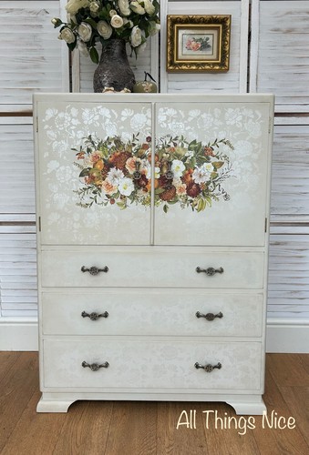 Vintage tallboy linen - tallboy/linen, cupboard
