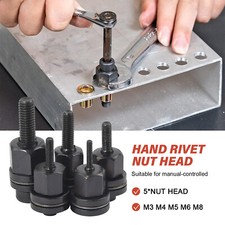 5PCS Hand Rivet Nut Head Nuts Simple Installation Manual Riveter Rivnut Tool UK