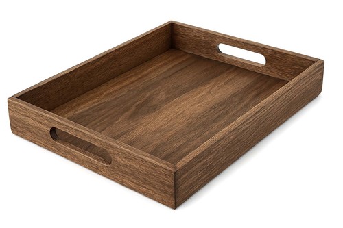 Bamboo serving tray with - tray,