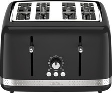 Tefal Black Collection 4-Slot Toaster, 7 Browning Levels, Defrost-Stop-Reheat~