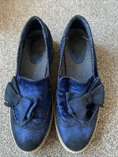 Ruby Shoo Navy Metallic Velvet