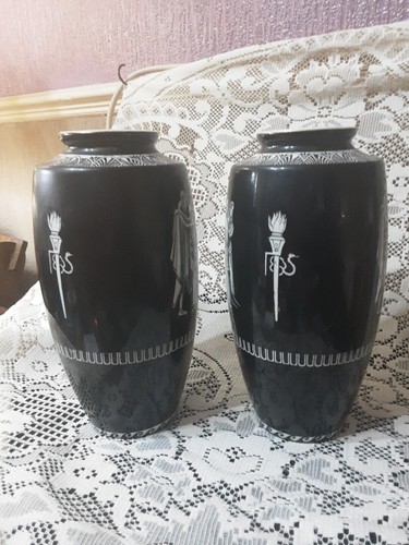Falcon ware pair vases j - falcon, of