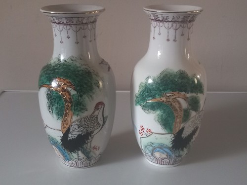 Pair chinese floral - pair, of