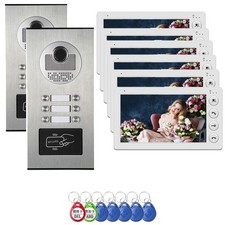 Video Apartment Intercom System,6unit Intercom Entry System,7 inch Monitor Wired