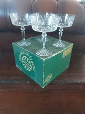 Galway Irish Crystal Baldmore Saucer  Champagne/dessert Glasses