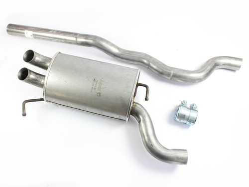 Rear exhaust silencer double - rear,