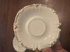 Vintage Winterling Bavaria Germany Saucers White Gold Trim Set Of 5