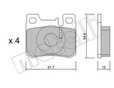 Brake pads 22-0566-0 METELLI