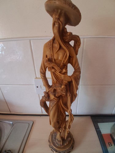 Vintage asian statue man male - statue, man/male