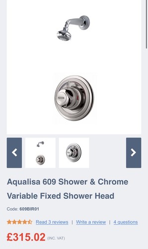 Aqualisa 609 shower chrome - 609,