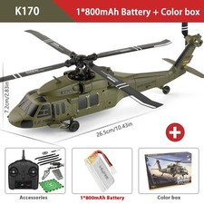 Wltoys K170 UH-60L Black Hawk 4CH 6-Axis Gyro RC RTF Helicopter Extra Battery