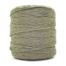 Premium Khaki Macrame Cord Twine, 300 m / 984 ft of 2 mm Natural Cotton (Reel)