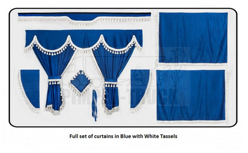 Truck curtains for man blue - truck,