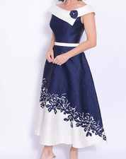 BNWT Veni Infantino navy/cream