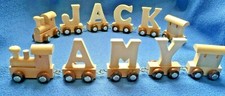 Alphabet Wooden Name Personalised Train Educational Early Learning  Birthday