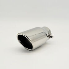 Exhaust Tailpipe Tip 3'' Stainless Steel Slash Cut Bolt-On High Quality MIJ