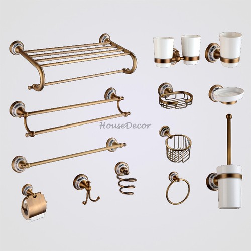 Vintage brass bathroom - brass,