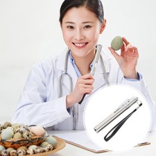 Egg Candler Fashion Egg Candling Lamp LED Light Small Flashlight (Silver)