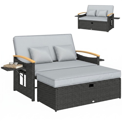 Outsunny double garden rattan - outsunny,