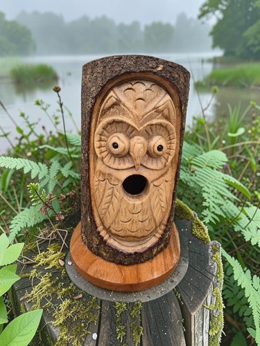 Hand made owl tree - hand,