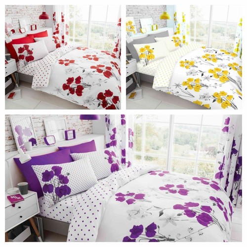 Poppy floral polka - poppy,