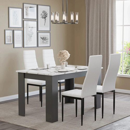Wooden dining table set with - wooden,