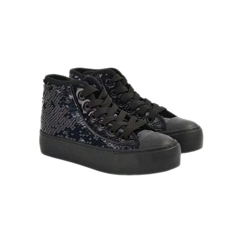 Black sequin patent high - black,