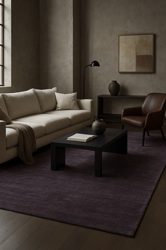 Elgin mulberry purple wool rug - elgin,